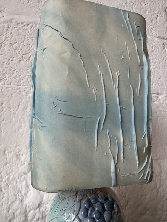 Image 1 of Handgefertigte Majolikalampe mit Fruchtmotiv, 1970er Jahre