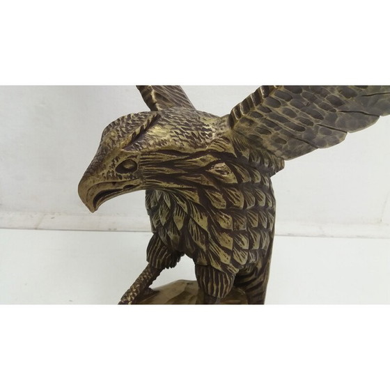 Image 1 of Vintage Art Deco wooden eagle sculpture, Germany 1920