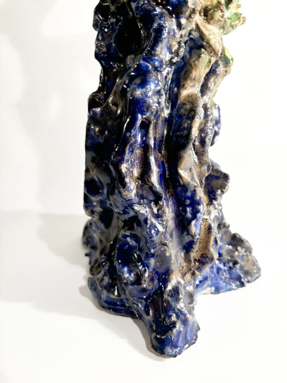 1930s French-Inspired Glazed Terracotta Lady Sculpture (photo 10 of 14)