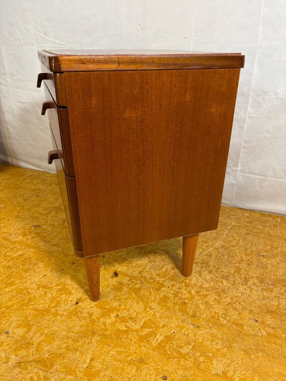 Image 1 of Pair of Vintage Stag Teak Bedside Cabinets – Mid-Century Modern (1960s–1970s)  A stunning pair of Mid-Century Modern teak bedsid