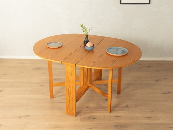 Table pliante vintage des années 1980, Tables de salle à manger, Bois, Marron (photo 3 sur 12)