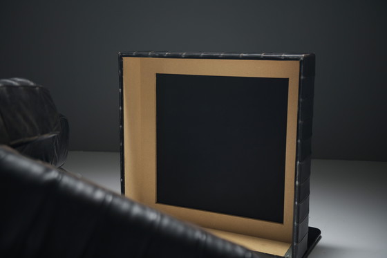 Image 1 of Stunning Vintage DS-88 Sofa in Black Leather by Team De Sede for De Sede Swiss