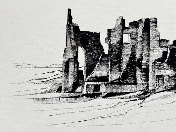 Image 1 of Eugène Eechaut (1928-2019) - Landscape in Ink (1970)