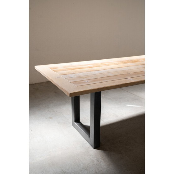 Image 1 of Vintage brushed spruce table by Maxvintage sas