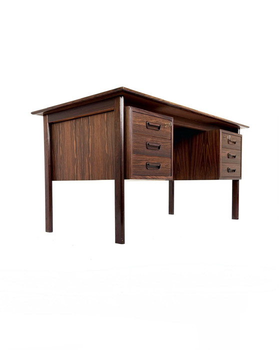 Image 1 of Scrivania danese indipendente vintage in palissandro, Willy Sigh '60