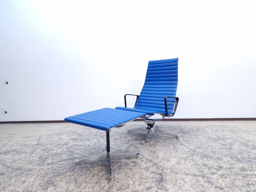 Silla de cuero de diseño Hermann Miller Ea 124 Ea 125 Vitra Eames azul #2
