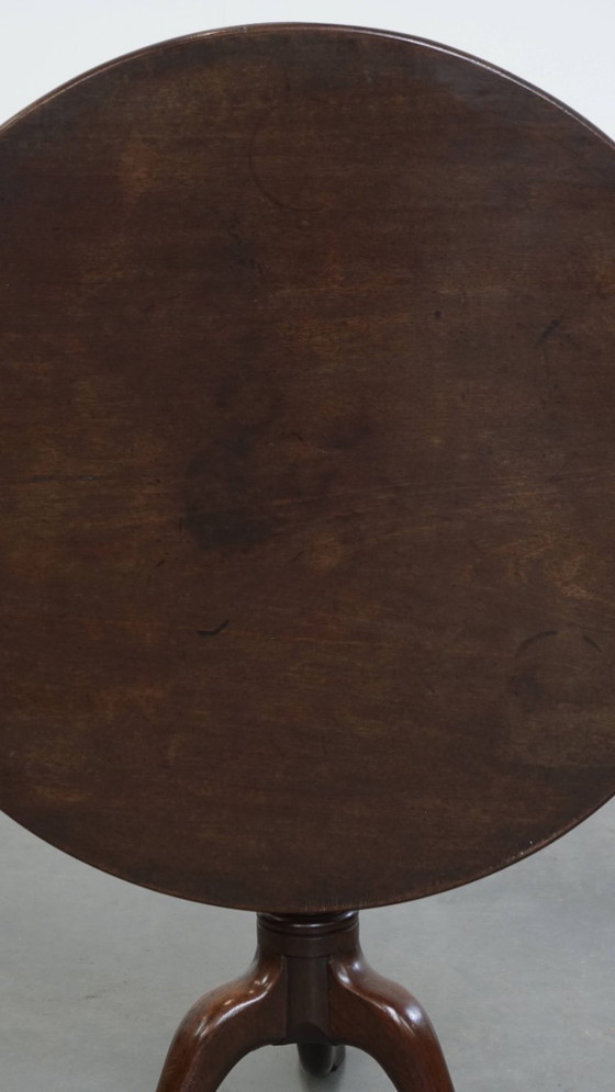 Image 1 of Antiker englischer Vogelkäfig mit drehbaren Beinen und kippbarer Tischplatte aus dem 18.