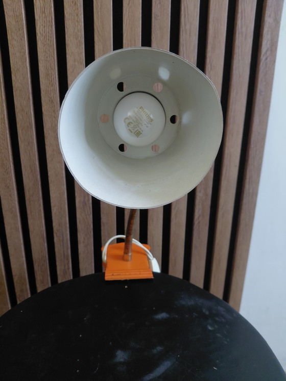 Retro Orange Desk Lamp 1970s Clip Lamp – Spot lights, Iron, Metal (photo 3 of 6)