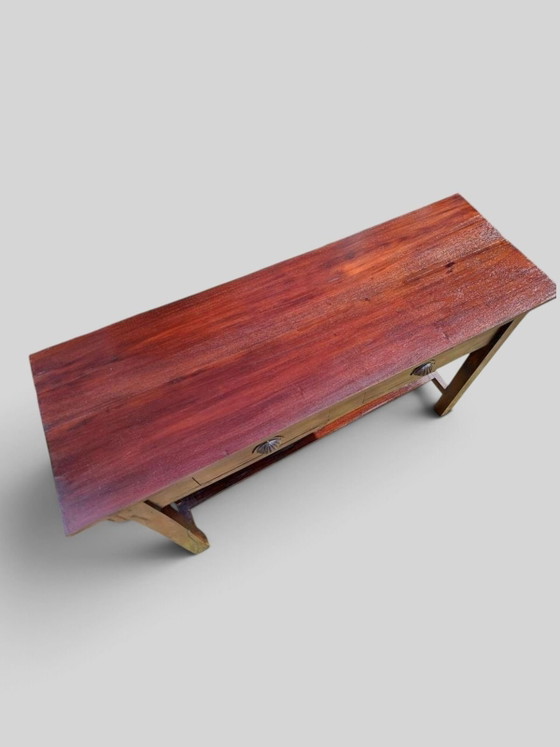 Tavolino orientale, consolle da ingresso, consolle a muro, dimensioni 120x42cm e 72cm di altezza., Console (foto 4 di 5)
