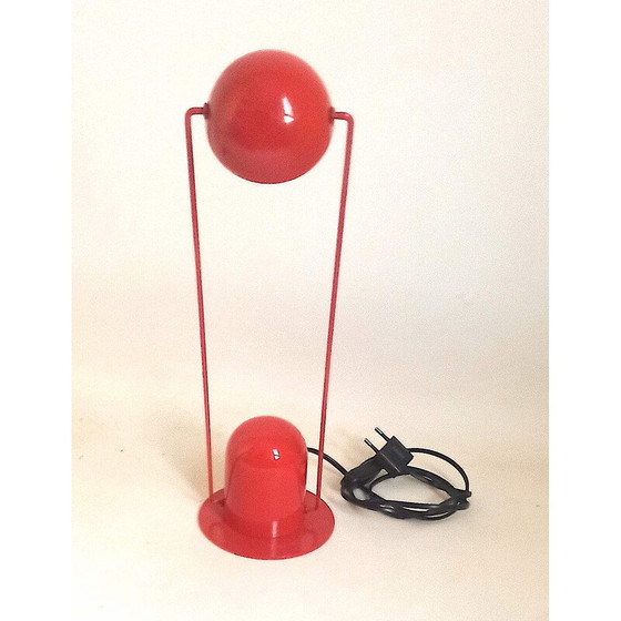 Image 1 of Lampe vintage en métal laqué rouge, 1980