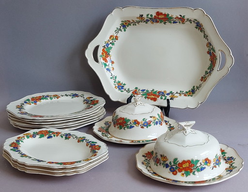 John Maddock & Sons Ltd - Plate (12) - Minerva Persian Rose - Porcelain