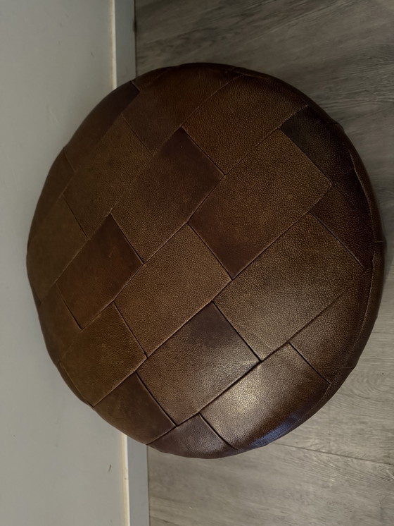 Image 1 of Pouf patchwork vintage années 70