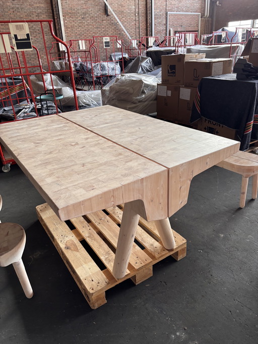 Linteloo Butcher table with bench & stools