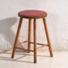 Antique wooden stool with round seat – Central Europe, circa 1950 – Rustic (photo 9 of 34)