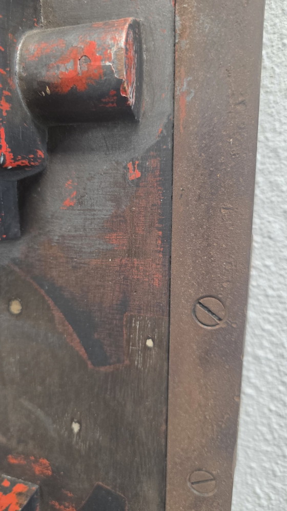 Image 1 of Placa de molde industrial original XXL | Pátina de fábrica de mediados de siglo