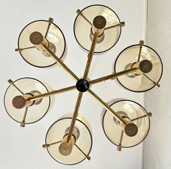 Image 1 of Vintage Amberkleurige Hanglamp