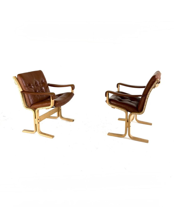 Image 1 of 2x fauteuil vintage 'Siesta', Ingmar Relling, Westnofa '70