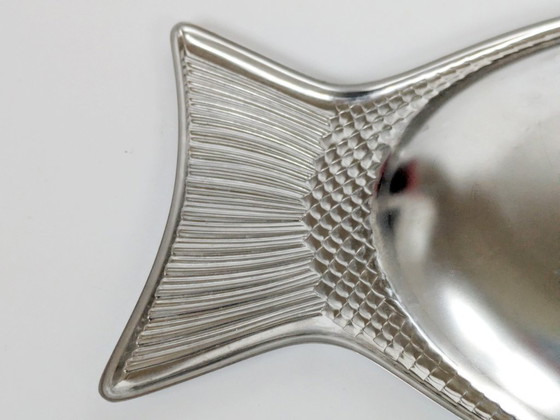 Image 1 of Piatto da portata vintage WMF Cromargan per pesce, stoviglie tedesche in acciaio inossidabile