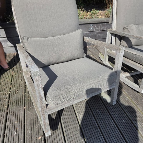 2 Teak Tuin Schommelstoelen – Tuinstoelen, Wood (photo 5 of 7)