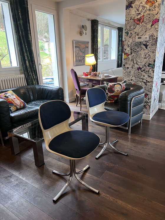 Image 1 of Paire de chaises pivotantes Space age par Martin Stoll