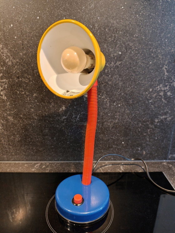Lampe de bureau col de cygne Memphis Postmoderne Vintage Vrieland – Lampes de lecture, Metal (photo 8 of 9)