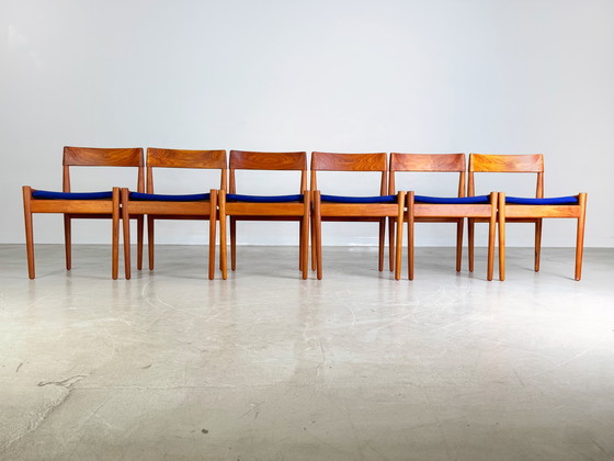 Image 1 of 6x Sedia originale Grete Jalk Midcentury Poul Jeppesens Palissandro