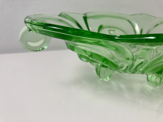 Image 1 of Grüne Art-Deco-Schale (1935), Modell Irene von Walther & Sohne