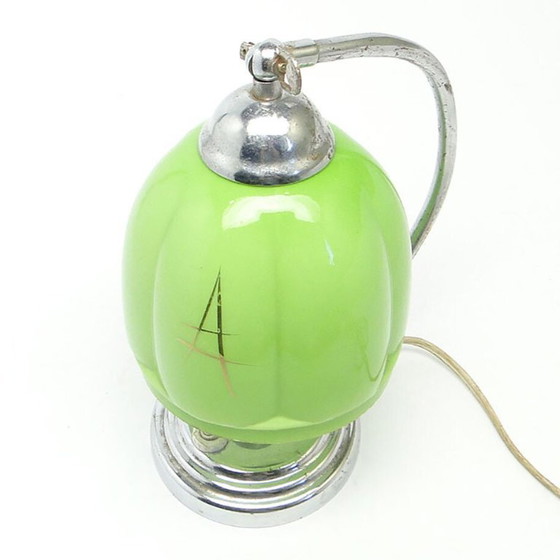Mid-Century Bedside Lamp from Polam, 1950s – Table lamps, Glass, Metal (photo 4 of 18)