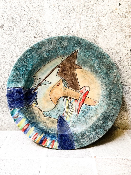 70s Gianni Dova Ceramic Plate