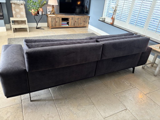 Movani sofa with ottoman, can be used as a regular or lounge sofa, anthracite, Modular sofas, Textile, rvs (photo 12 of 15)
