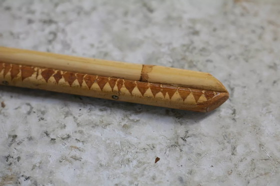 Image 1 of Espejo de ratán al estilo de Louis Sognot