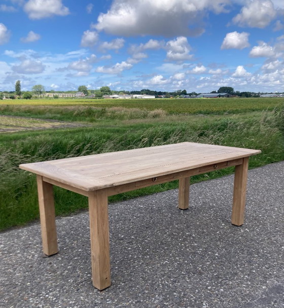 Image 1 of Robuuste zware teakhouten tuintafel 200x95