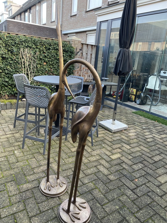 Image 1 of Bronzene Kraniche, 175 cm hoch