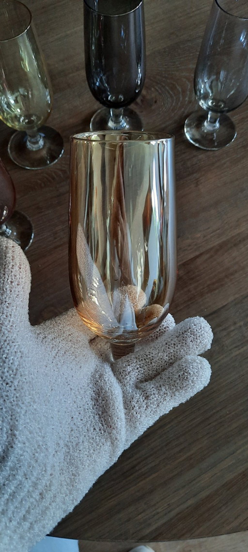 6 Vintage Dessert Glasses