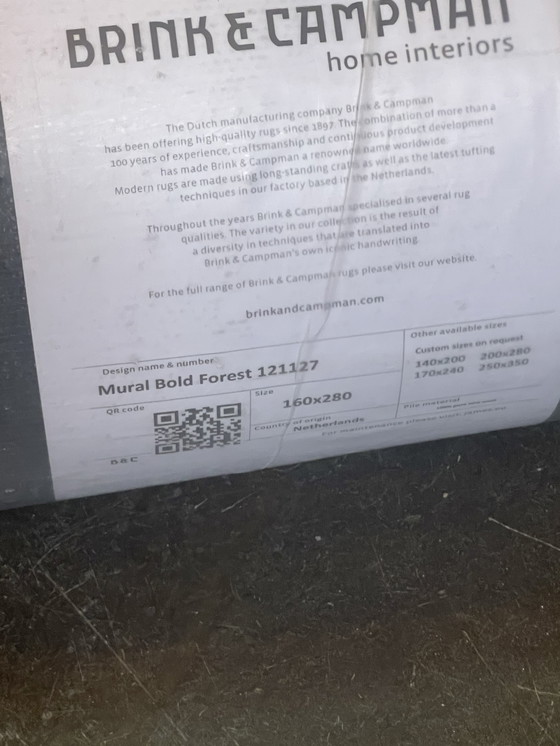 Image 1 of Tappeto Brink en Campman Twinset Mural Bold Forest