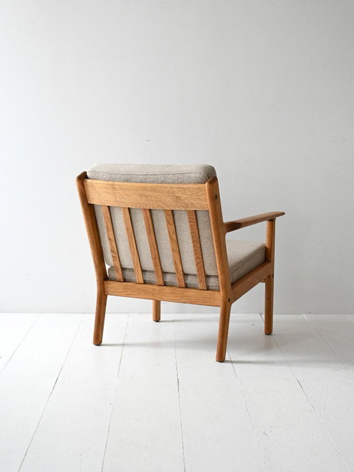 Dänischer Vintage-Sessel Hans Wegner GE265 mit fester Rückenlehne