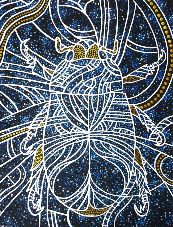 Image 1 of Zodiaco nello spazio (dipinto a mano)