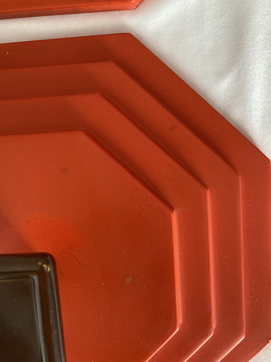 2 Vintage 70s Octagonal Wall Hooks, Italian Made – Coat racks, Plastic (photo 9 of 12)