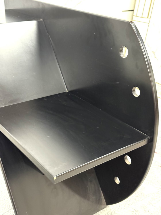 Image 1 of Paolo Pallucco Attr. Panchetta Con Tavolino E Portariviste Postmoderno Anni 80 