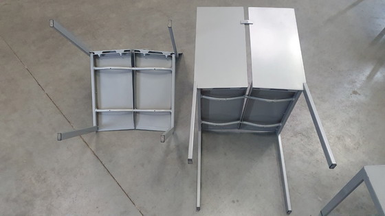 Image 1 of 6x Frans van Praet vintage stoelen belgo chrom 2000s minimalistisch design