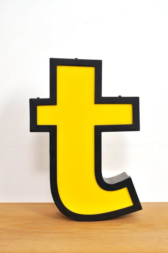 Vintage Reclameletter Met Verlichting – Decoratieve objecten, Metal, Plastic (photo 2 of 6)