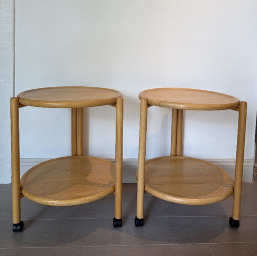 Satz „Lazy Susan“-Tische von Jens Quistgaard – bijzettafels, Wood
