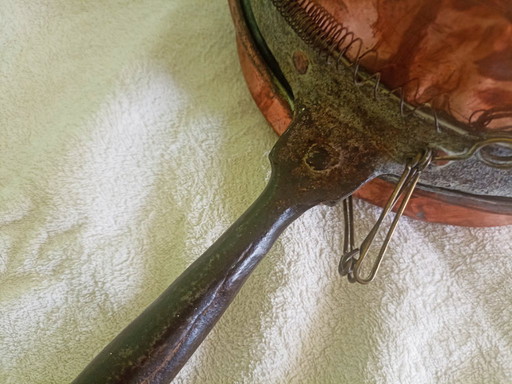 antique copper bed warmer circa 1800