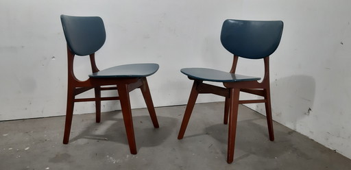 Set di sedie per sala da pranzo Louis van Teeffelen in teak degli anni '50