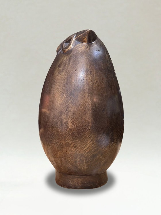 Image 1 of Bronzeskulptur – Stilisierte Eule – Modernistisches Design – 24 cm