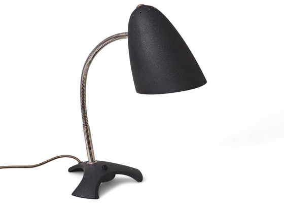 Table Lamp / Desk Lamp Crow's Foot, Mid-Century – Metal, Chrome (photo 2 of 9)