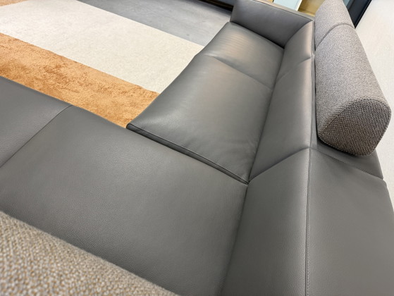 Canapé d'angle Leolux Horatio en cuir gris – Canapés d'angle, Leather (photo 11 of 12)