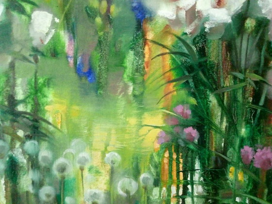 Original Oil Painting Abstract Expressionism Flowers Nature Breeze – Paintings & Drawings, Canvas (photo 8 of 9)