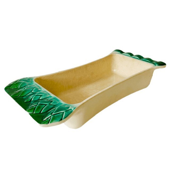 Image 1 of Vintage Bretonse majolica aspergeschaal BCI ovenschaal