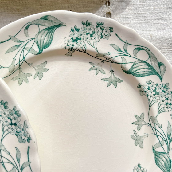 Set di 6 Piatti Piani Antichi in Ironstone "Lilac" – Longchamp XIX Secolo – Stoviglie, Vintage (photo 6 of 14)